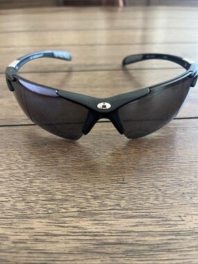 Iron Man Men's Black Wraparound Sunglasses with Dark Lenses